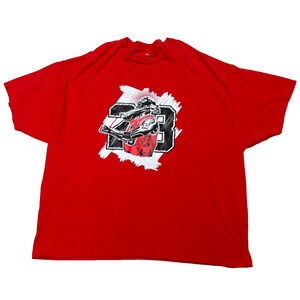 SNELOS 90s Retro Chicago Bulls T-Shirt Red Match Jordan 11 Bred 2019 Size 3XL